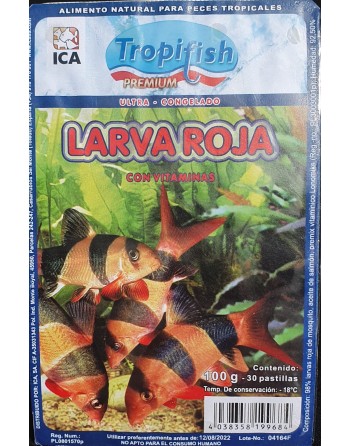 Red mosquito larvae 100 gram blister pack 30 tablets