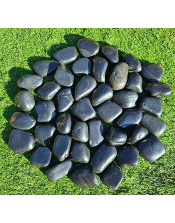 Roca negra pulida 6-9 cm 37-40 piezas 10kg
